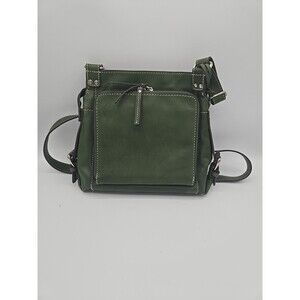 Fossil Green Leather Crossbody Bag Purse